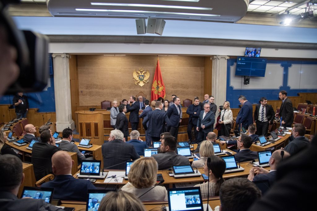 Прекинута седница Скупштине Црне Горе