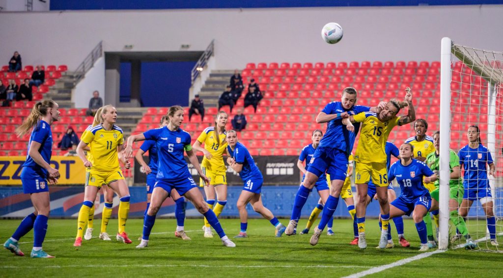 Српкињама бод против Шведске у борби за пласман на Мундијал