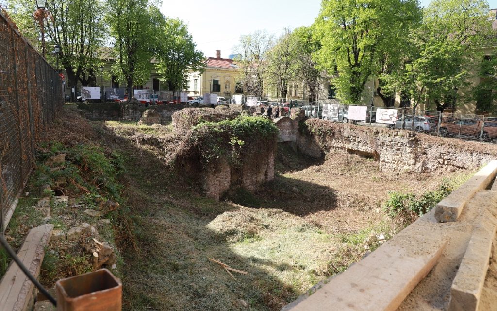 Темељи некадашње зграде Народне библиотеке Србије, која је уништена у бомбардовању Београда 1941. године