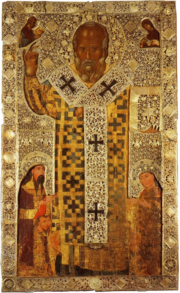 Икона „Свети Никола“ из 1327. године (са српским донаторима) из базилике Светог Николе у Барију