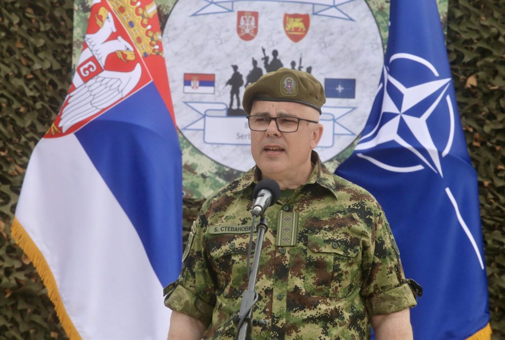 Пуковник Бранислав Стевановић на тактичкој показној вежби Војске Србије и НАТО