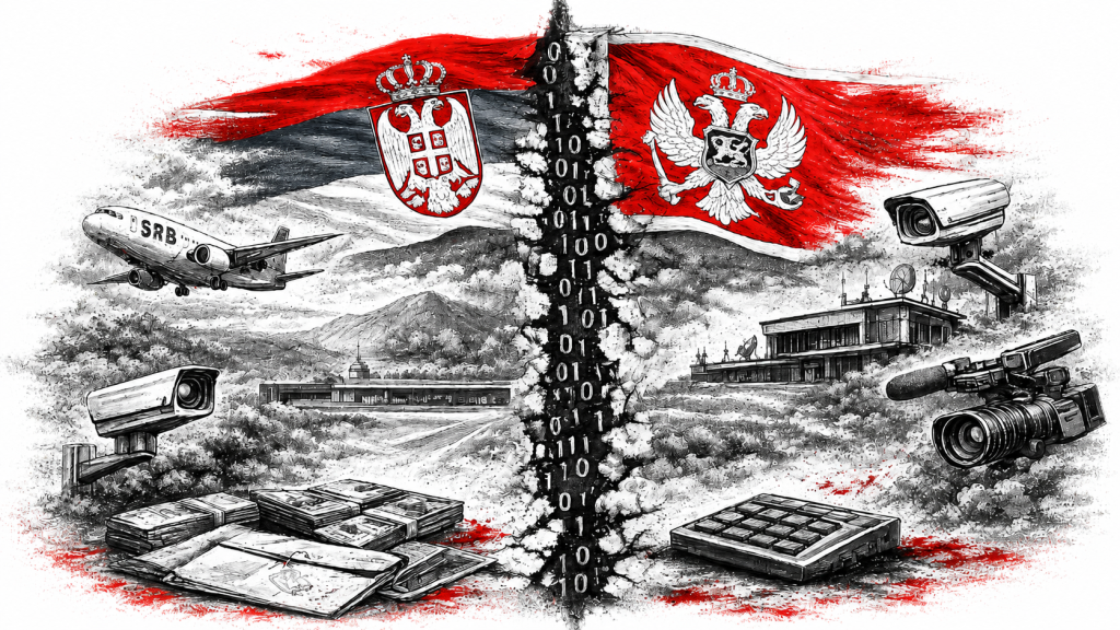 Илустрација напетости у односима Србије и Црне Горе