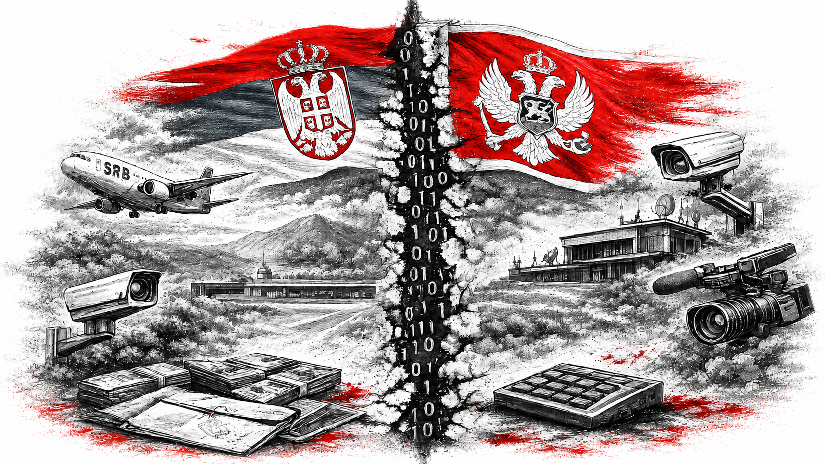 Илустрација напетости у односима Србије и Црне Горе