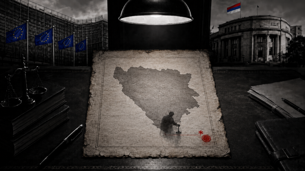 Илустрација притисака које ЕУ врши на Републику Српску у оквиру БиХ
