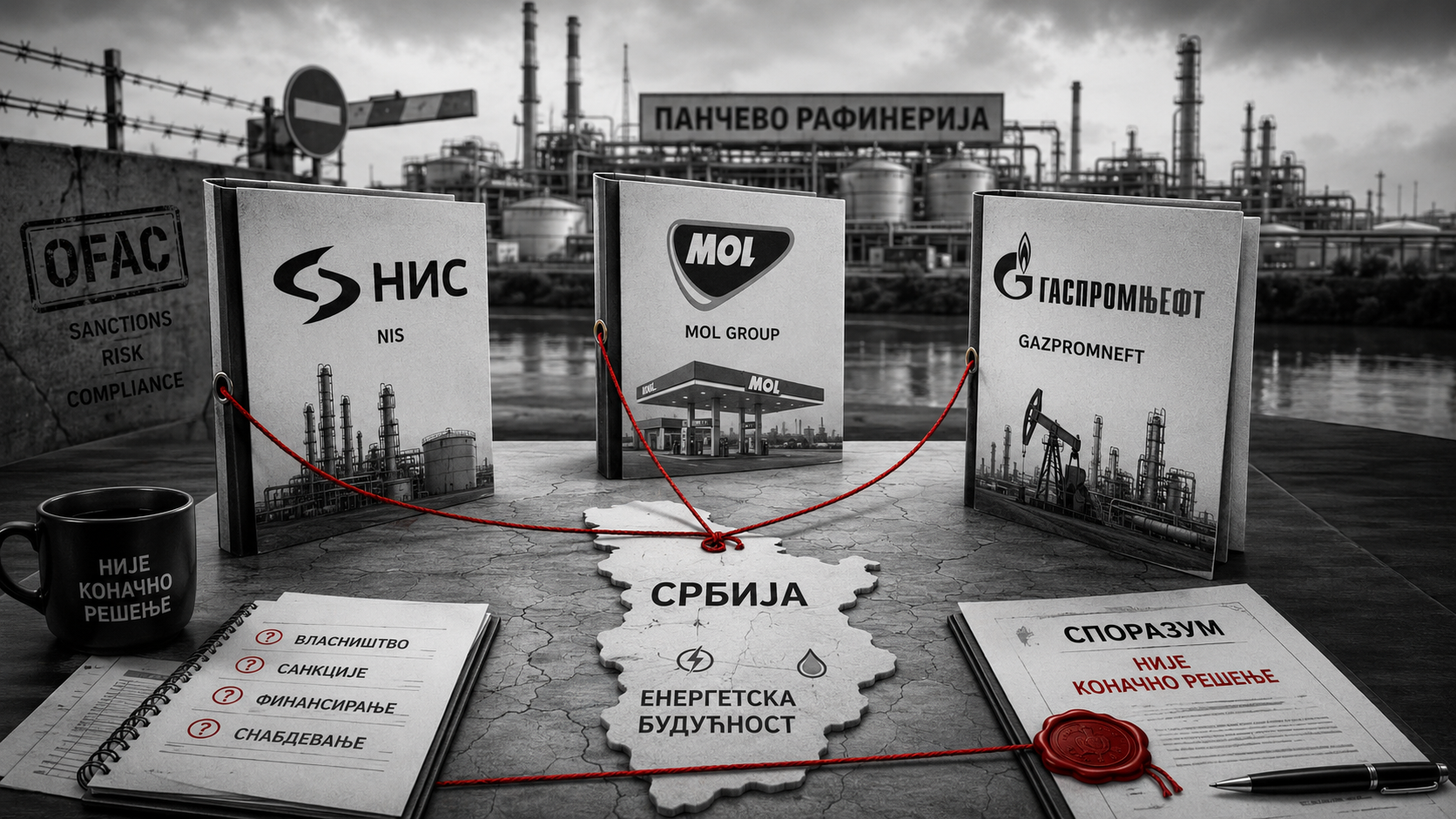 Илустрација преговора Србије и компанија Гаспромњефт и МОЛ о куповини Нафтне индустрије Србије (НИС)