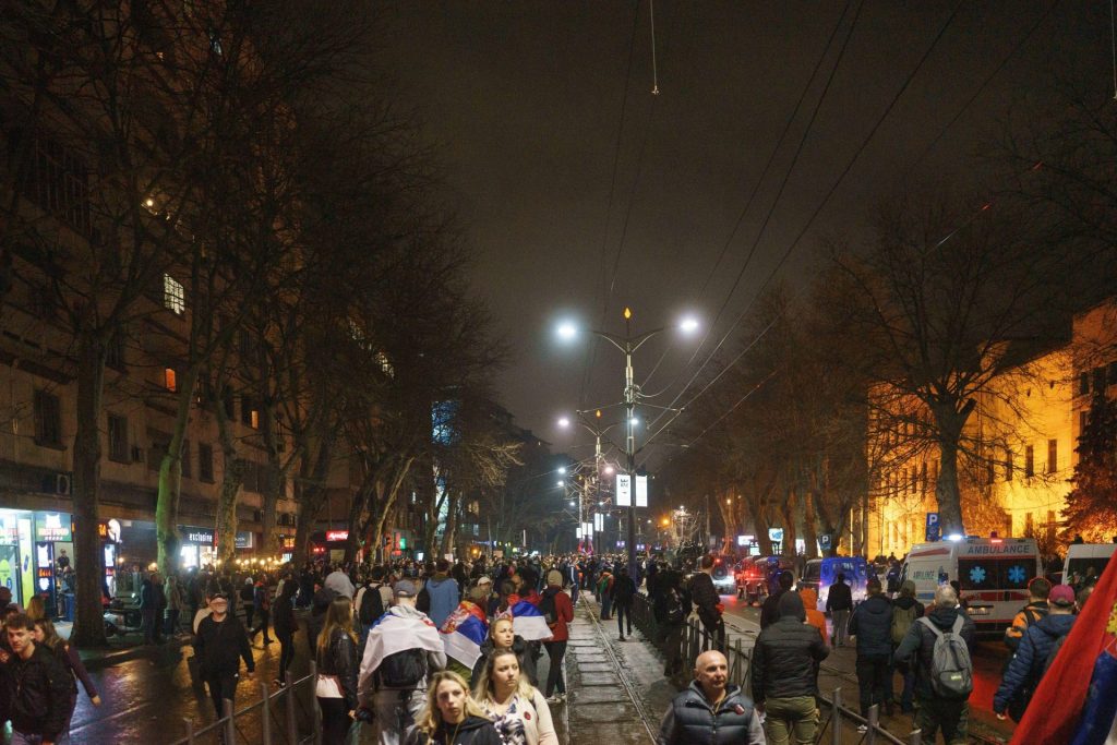 Студентски протест у Београду 15. марта 2025, чији су организатори тврдили да је на њему употребљен звучни топ