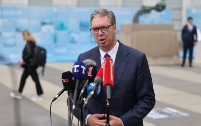 Александар Вучић се обраћа новинарима у Њујорку