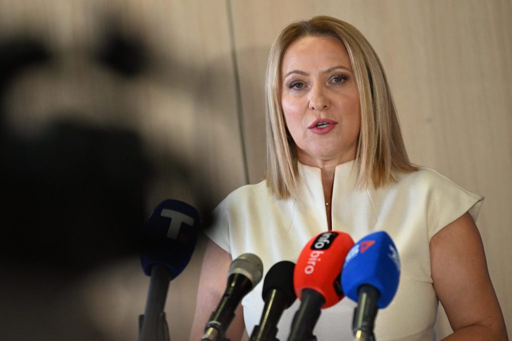 Снежана Пауновић на конференцији за медије