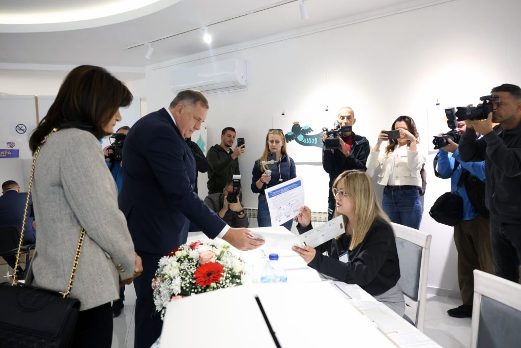 Милорад Додик на гласању у Лакташима 4. октобра 2026. године